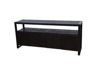 Komoda z mangového dřeva Pittsburgh Black 180 cm Mahom