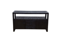 Komoda z mangového dřeva Pittsburgh Black 140 cm Mahom