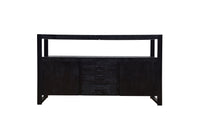 Komoda z mangového dřeva Pittsburgh Black 140 cm Mahom