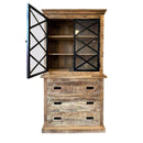 Mangohouten Buffetkast Denver 100cm van massief mango hout met drie grote lades, - Mangohoutonline