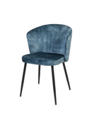 Jídelní židle Toulon Tmavě modrá s černou podnoží Mahom
