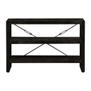 Knihovna z mangového dřeva Minneapolis Black 120 cm nízká Mahom