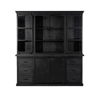 Príborník z mangového dreva Denver Black 200×220 cm rovný Mahom