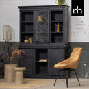 Príborník z mangového dreva Denver Black 160×220 cm Jednodverové Mahom