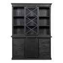 Príborník z mangového dreva Denver Black 160×220 cm Jednodverové Mahom