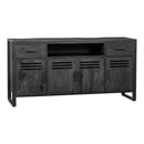 Příborník z mangového dřeva Henderson Black 180 cm Mahom