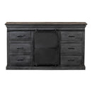 Komoda z mangového dřeva Newark Black 140 cm Mahom