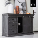 Komoda z mangového dřeva Newark Black 140 cm Mahom