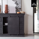 Komoda z mangového dřeva Newark Black 160 cm Mahom