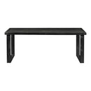 Jídelní stůl z mangového dřeva Cleveland Black 180x100 cm obdélník Mahom