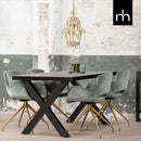 Jídelní stůl z mangového dřeva Columbus Black 140x90 cm obdélník Mahom