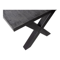 Jídelní stůl z mangového dřeva Columbus Black 140x90 cm obdélník Mahom