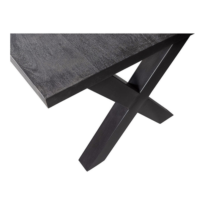 Jídelní stůl z mangového dřeva Columbus Black 180x100 cm obdélník Mahom