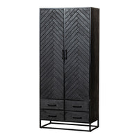Skříň z mangového dřeva Sienna Black 90 cm Mahom