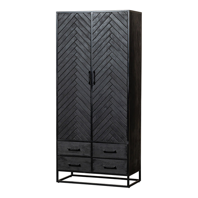 Skříň z mangového dřeva Sienna Black 90 cm Mahom