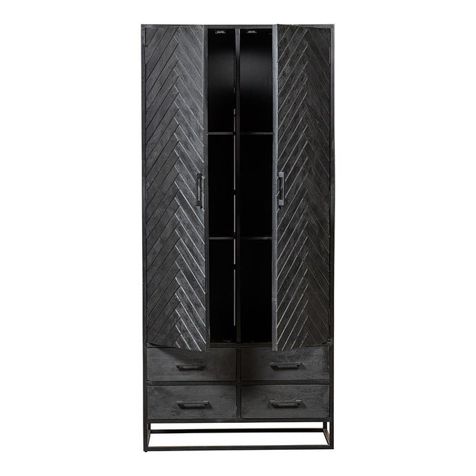 Skříň z mangového dřeva Sienna Black 90 cm Mahom