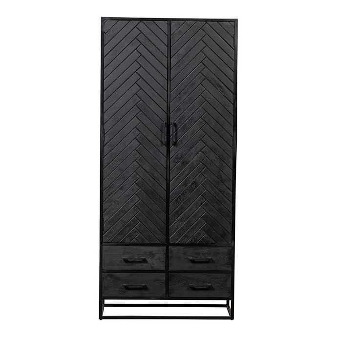 Skříň z mangového dřeva Sienna Black 90 cm Mahom