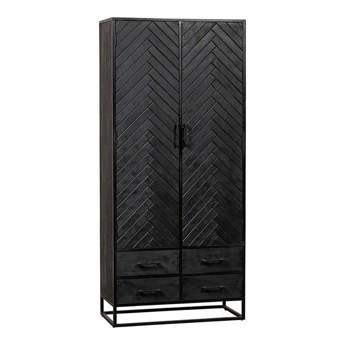 Skříň z mangového dřeva Sienna Black 90 cm Mahom