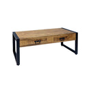 Mangohouten Salontafel Atlanta 120 cm met 2 lades Mahom - Mangohoutonline