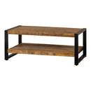 Konferenční stolek z mangového dřeva Atlanta dvouvrstvý 110 cm Mahom