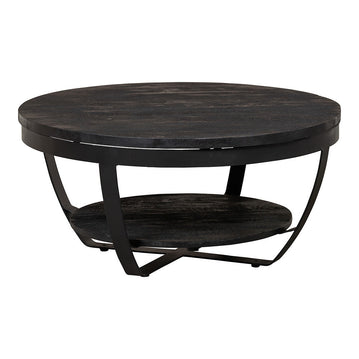 Konferenční stolek z mangového dřeva Bakersfield Black 90 cm Mahom