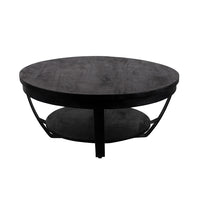 Konferenční stolek z mangového dřeva Bakersfield Black 65 cm Mahom
