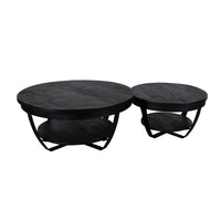 Konferenční stolek z mangového dřeva Bakersfield Black 65 cm Mahom