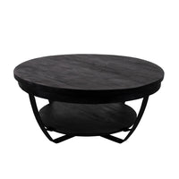 Konferenční stolek z mangového dřeva Bakersfield Black 65 cm Mahom