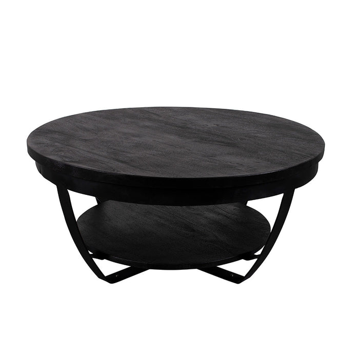 Konferenční stolek z mangového dřeva Bakersfield Black 65 cm Mahom