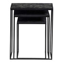 Konferenční stolky z mangového dřeva Dayton Black sada 3 ks Mahom