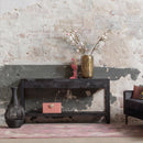 Konzolový stolek z mangového dřeva Atlanta Black 150 cm Mahom