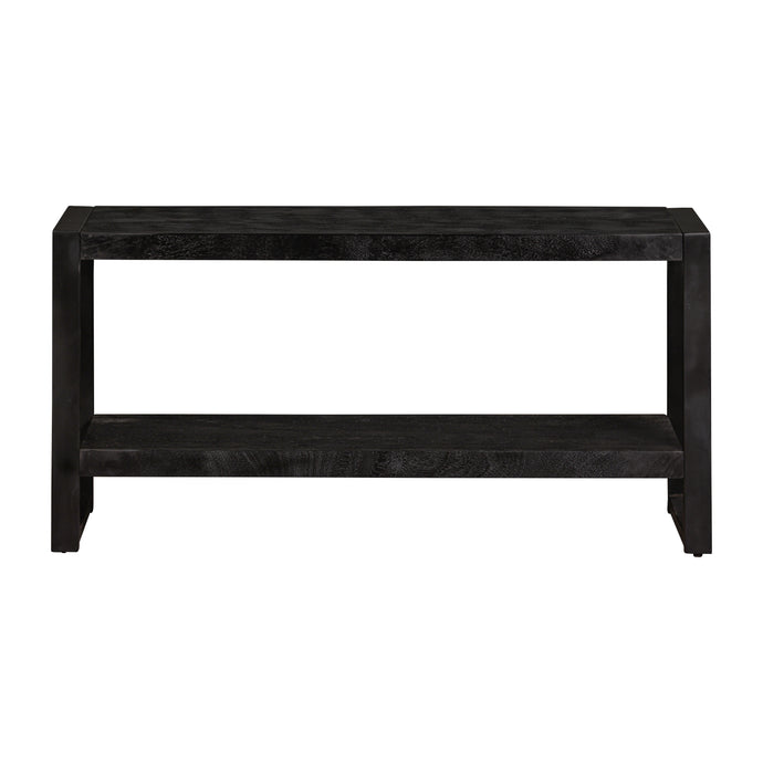 TV skříňka z mangového dřeva Montana Black 120 cm Mahom
