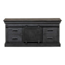 TV skříňka z mangového dřeva Portland Black 120 cm Mahom