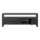 TV nábytek z mangového dřeva Seattle Black 220 cm Mahom