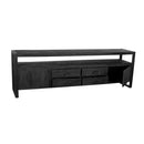 TV skříňka z mangového dřeva Seattle Black 190 cm Mahom