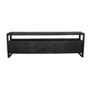 TV skříňka z mangového dřeva Seattle Black 190 cm Mahom