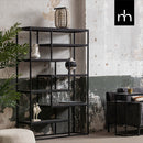 Polička z mangového dřeva Chicago Black 120 cm Mahom