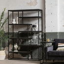 Polička z mangového dřeva Chicago Black 120 cm Mahom