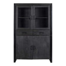 Vitrína z mangového dřeva Jersy Black Mahom