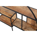 Nástenný stojan z mangového dreva 60 cm okrúhly Mahom