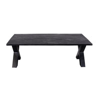 Konferenční stolek z mangového dřeva Orlando Black 130 cm Mahom