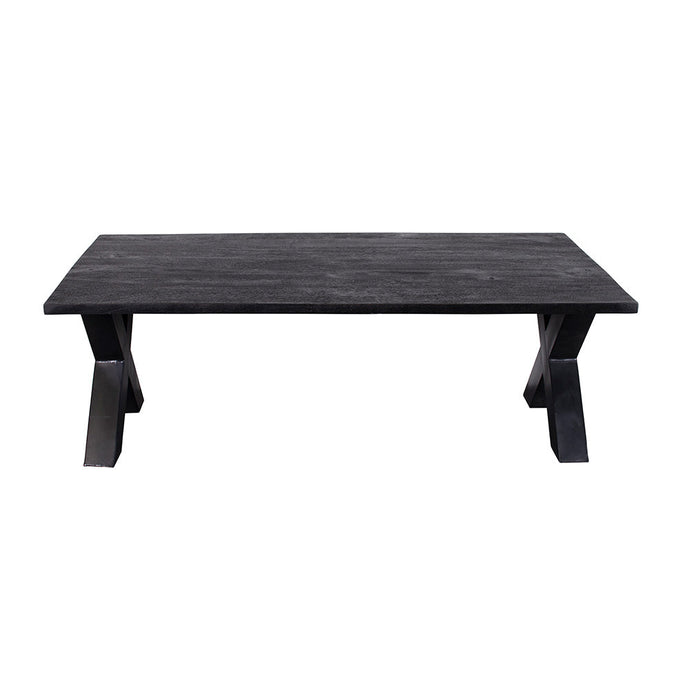 Konferenční stolek z mangového dřeva Orlando Black 130 cm Mahom