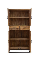 Nástěnná skříňka z mangového dřeva se dvěma zásuvkami a 4 dvířky Reno 100 cm Mahom