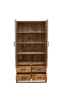 Nástěnná skříňka z mangového dřeva se čtyřmi zásuvkami a 2 dvířky Reno 100 cm Mahom