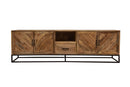 TV skříňka z mangového dřeva s jednou zásuvkou Reno 200 cm Mahom