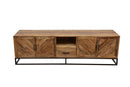 TV skříňka z mangového dřeva s jednou zásuvkou Reno 200 cm Mahom