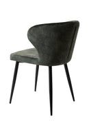 Jídelní židle Lyon Tmavě zelená s černou podnoží Mahom