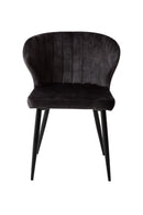 Jídelní židle Lyon Tmavě šedá s černou podnoží Mahom