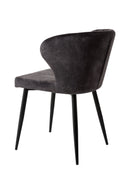 Jídelní židle Lyon Tmavě šedá s černou podnoží Mahom