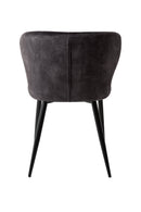 Jídelní židle Lyon Tmavě šedá s černou podnoží Mahom